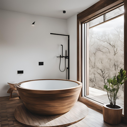 Portable Rustic Indoor Plunge Tub