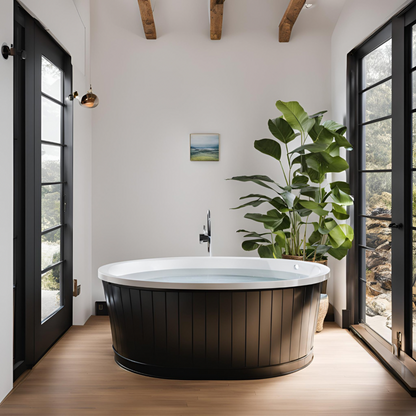 Indoor Beige Plunge Barrel